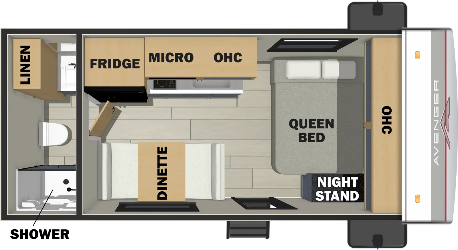 Avenger 16FQ Floorplan